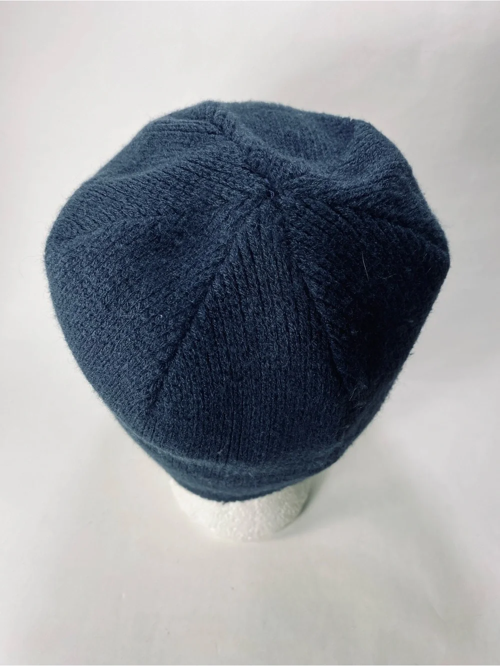 The North Face Jim Beanie Dark Blue Ribbed Fleece Lined Hat Beanie